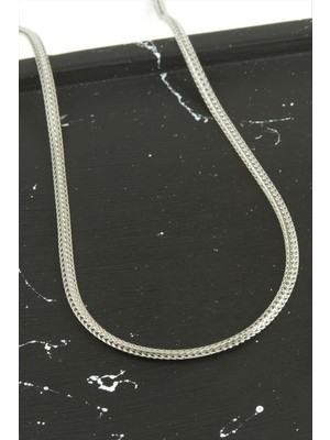 Bijuteri Net Balık Sırtı Zincir Çelik Kolye 45 cm
