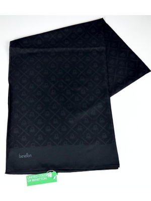 Benetton Elegante Uno Şal 1025-83 Siyah