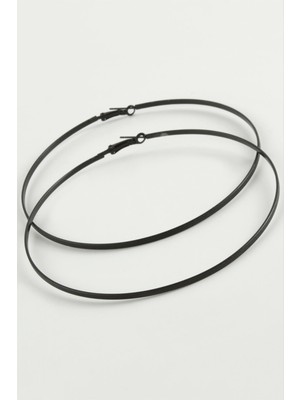 Bijuteri Net Noktalı Metal Halka Küpe 8-9-10 cm