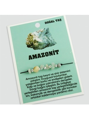 Bijuteri Net Amazonit Doğaltaşlı Ip Bileklik