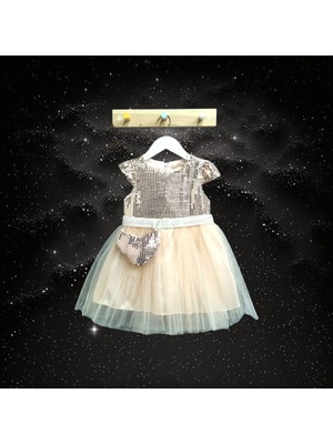 Baby Rose Kız Bebek Gold Silver Yazlık Abiye Elbise