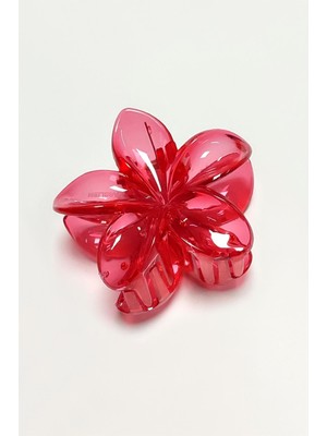 Bijuteri Net Kırmızı Lotus Toka 6 cm (Kartsız)