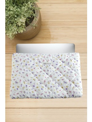 Bijuteri Net Çiçek Desenli Labtop Bilgisayar Çantası 13*14 Inç