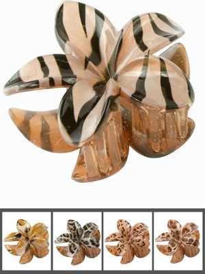 Bijuteri Net Leopar Desenli Lotus Mandal Toka 8 cm