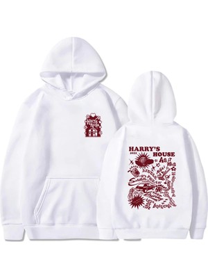Tarzsokak Beyaz Unisex Harrys House Love On Tour Hoody Erkekestetik Grafik Rahat Hoodie