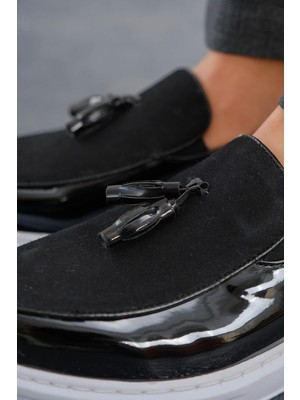 Shopwave MN002 - Rbt Loafer Verniciata Erkek Ayakkabı Sıyah