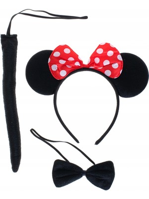 Hsc Bilişim Minnie Mouse Taç Kuyruk Papyon Gösteri Seti