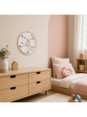 Arlia Design Arliadesign Kişiye Özel Bebek Doğum Anı Panosu – Isimli, Tarihli, Saatli ve Fotoğraf Çerçeveli 30X30 cm