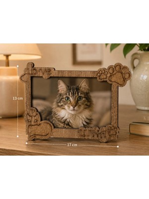 Arlia Design Arliadesign Kişiye Özel Kedi Fotoğraf Çerçevesi – Ahşap Patili Çerçeve