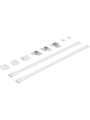 1001 Light Strip Işık Şeridi Konnektör Seti, 2 x Clip To Clip Konnektör, 1 x Clip To Pin Konnektör,