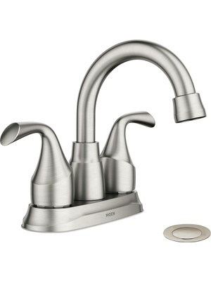 1001 Idora Spot Dirençli Fırçalanmış Nikel Iki Saplı Centerset Banyo Lavabo Bataryası Tahliye Mon