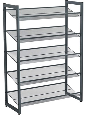 1001 5 Katlı Ayakkabı Rafı, Genişleyen Metal Ayakkabı Rafı Ayarlanabilir Ayakkabı Rafı 15-20 Çif