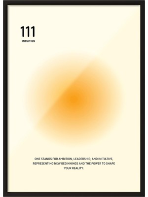 1001 Siyah Çerçeveli Duvar Tablosu 111 Intuition – Soft Bej Tonlar Salon Dekoru, 10 x 15