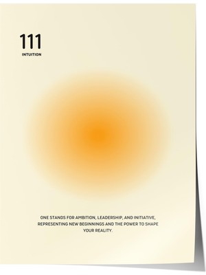 1001 Poster 111 Intuition – Soft Bej Tonlar Salon Dekoru, 10 x 15