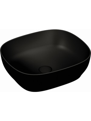 1001 Outline 5994B483-0016 Kare Lavabo, 48 Cm, Mat Siyah