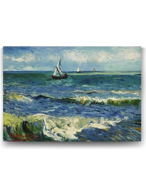 1001 Vincent Van Gogh - Saint Remy Deniz Tablosu - 75X50CM