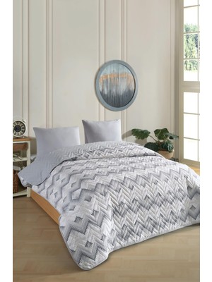 1001 Çift Kişilik Desenli Kapitone Çift Taraflı Renkli Pike Yatak Örtüsü Takımı 200X230 cm (Çar