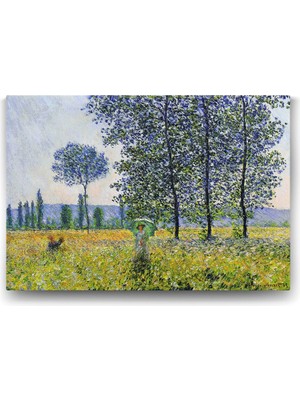1001 Claude Monet - Kavaklar Altında Tablosu - 75X50CM