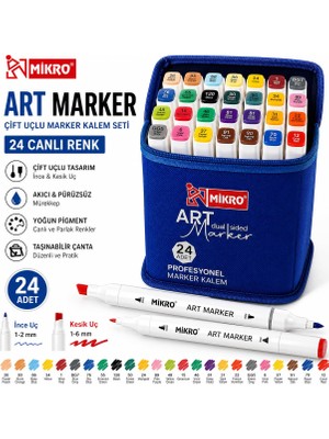 1001 Art Marker Kalem Seti 24 Li Set
