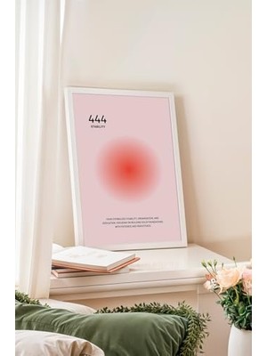 1001 Beyaz Çerçeveli Duvar Tablosu 444 Stability – Soft Pembe Tonlar Salon Dekoru, 13 x 18