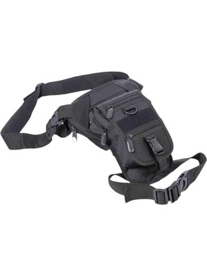 1001 Tactical Özel Bölmeli Bel ve Bacak Çantası (Siyah)