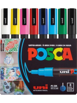 1001 Uni-Ball Pc-3m/7+1p.01 Su Bazlı Poster Markörü