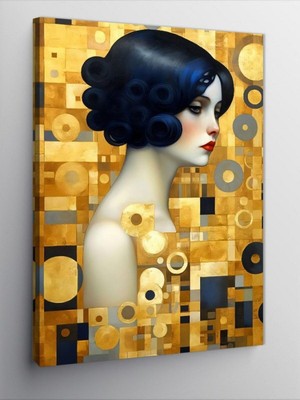 1001 Kanvas Tablo Gustav Klimt Kadın, 50CM x 70CM