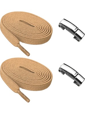 1001 Mıknatıslı Metal Klipsli Lastikli Ayakkabı Bağcığı, Elastik Pratik Akıllı Bağcık, Çocuk