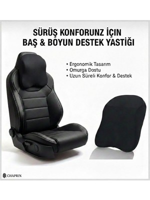 1001 Visco Ortopedik Boyun Destek Yastığı – Ofis, Araç ve Seyahat Için