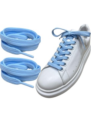 1001 Exclusive 120 cm Yassı Spor Ayakkabı Bağcığı, Çift Katmanlı Örgülü Sneakers Bağcık, 1 �