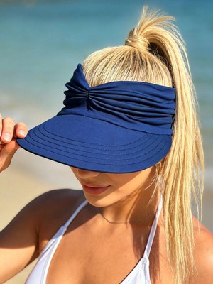 1001 Kadın Geniş Siperlikli Güneş Şapkası – Uv Korumalı Açık Üst Vizör Plaj Spor Tenis Golf