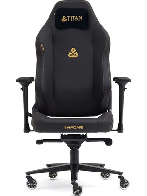 1001 Titanseat Throne Leather Gold Oyuncu Koltuğu
