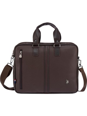 1001 6752 Omuz Askılı Laptop Çantası Evrak Çantası Kahverengi