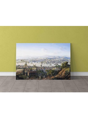 1001 Carlo Bossoli-Istanbul'a Bakan Türkler Kanvas Tablo, 70X110 cm