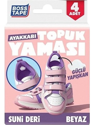 1001 Beyaz Topuk Yaması Suni Deri Ayakkabı Iç Topuk Koruyucu