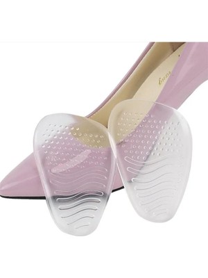 1001 Stiletto Içi Kaydırmaz Silikon Ön Tabanlık, Kendinden Yapışkanlı, Şeffaf, Yumuşak Jel Meta