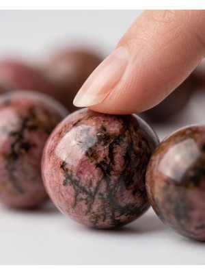 MMİF Mmif Rodonit Taşı Bileklik Doğal Taş Pembe Rodonit Bileklik Kristal Taş Unisex