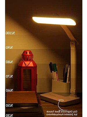 Frefly Store Dokunmatik Kademeli Masa Lambası, 3 Renk Seçeneği ile Gece Okuma Işığı