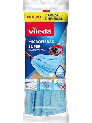 Frefly Store Vileda Mikrofiber Havlu Paspas, Açık Mavi, Standart