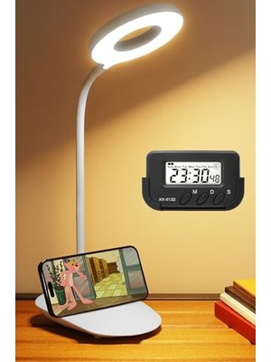 Frefly Store 2li Set Şarjlı Masa Lambası + Kronometreli Öğrenci Saati Renk Ayarlı Ders Çalışma Okuma Lambası Q3          [enerji Sınıfı A]