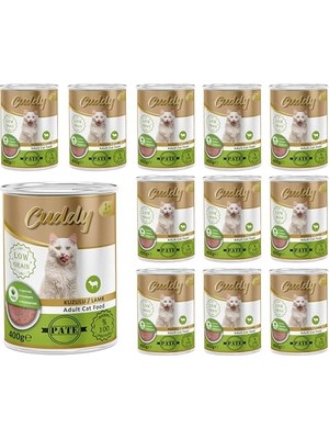 Frefly Store Yetişkin Kedi Kuzulu Pate 400 gr x 12 Adet