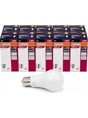 Frefly Store Osram LED Value Classic A100 E27 LED Ampul 13W 1521 Lümen 100W Eşdeğeri Uzun Ömürlü Enerji Tasarruflu Ampul 10'lu Paket (Beyaz Işık)          [enerji Sınıfı E]