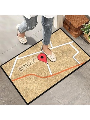 Frefly Store Monnhein Kapı Önü Paspası - Modern ve Şık Kapı Paspası | Ev, Ofis ve Dış Mekân Kullanımı Için (Ev Lokasyonu) 45X65