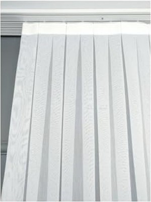 Frefly Store 225 x 260 cm Kırık Beyaz Renk Sık Pileli Bambu Tül, Ütü Istemez