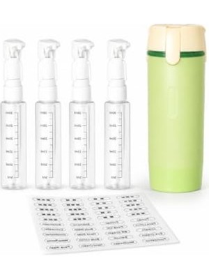 Frefly Store 4'ü 1 Arada Seyahat Için Uygun Pompalı Şişe Seti, 4 x 30 Ml, Etiketli, Asorti Renkler