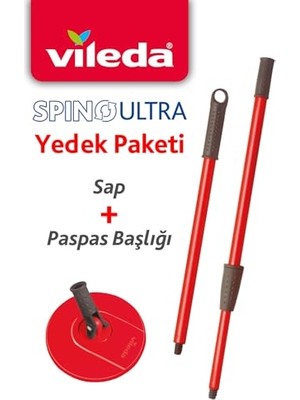 Frefly Store Vileda Spino Ultra Yedek Sap + Başlık Paketi V.VLD.043