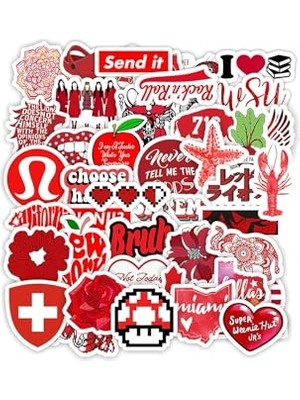 Frefly Store Kırmızı Tutku Sticker Seti