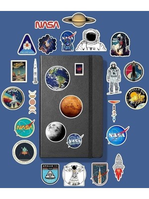 Frefly Store Nasa Uzay Sticker Paketi/bullet Journal Defter Çıkartma Ajanda Laptop Etiket
