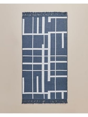 Frefly Store Eterno Dokuma Kilim 80X150 cm Lacivert
