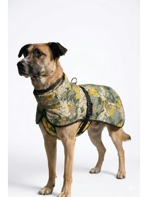 Frefly Store Büyük Irk Köpek Yağmurluğu, Pixel & Earth Camo 9-55KG (5xl, Earth)
